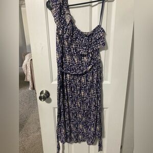 Gabriella Rocha Lavender and Cream Ruffle dress